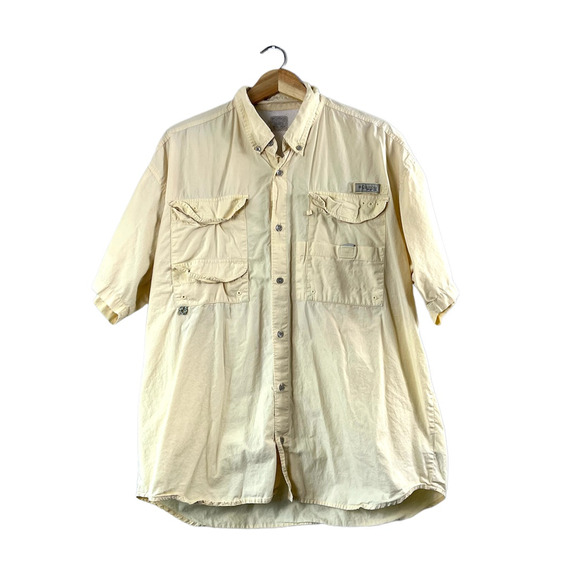 Men's Yellow Texas Columbia Fishing Shirt L - Picture 1 of 5